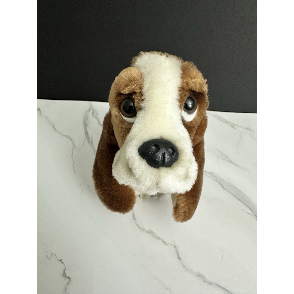 Vintage Hush Puppies Classic Plush Stuffed Sad Eyes Bassett Hound Puppy Dog 6"